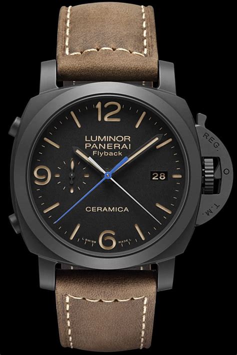 panerai luminor submersible ceramica replica|luminor panerai flyback.